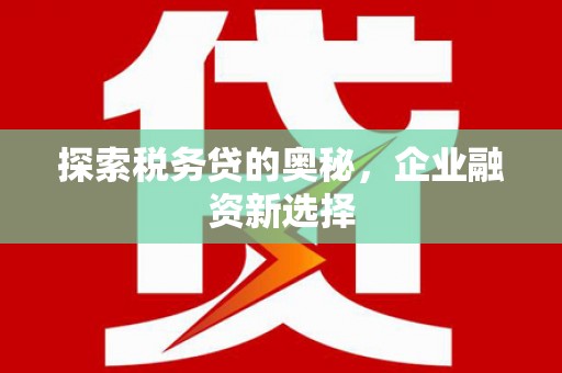 察布查尔锡伯探索税务贷的奥秘，企业融资新选择