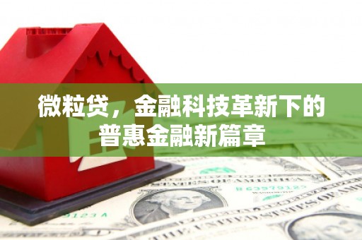 察布查尔锡伯微粒贷，金融科技革新下的普惠金融新篇章